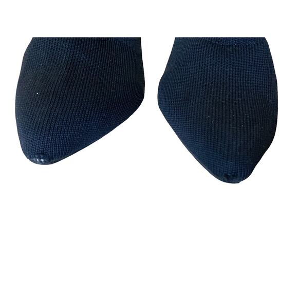 SHEIN Womens Size US 8 EU 39 Black Pointed Toe Knitted High Heel Shoes Boots - Picture 8 of 8